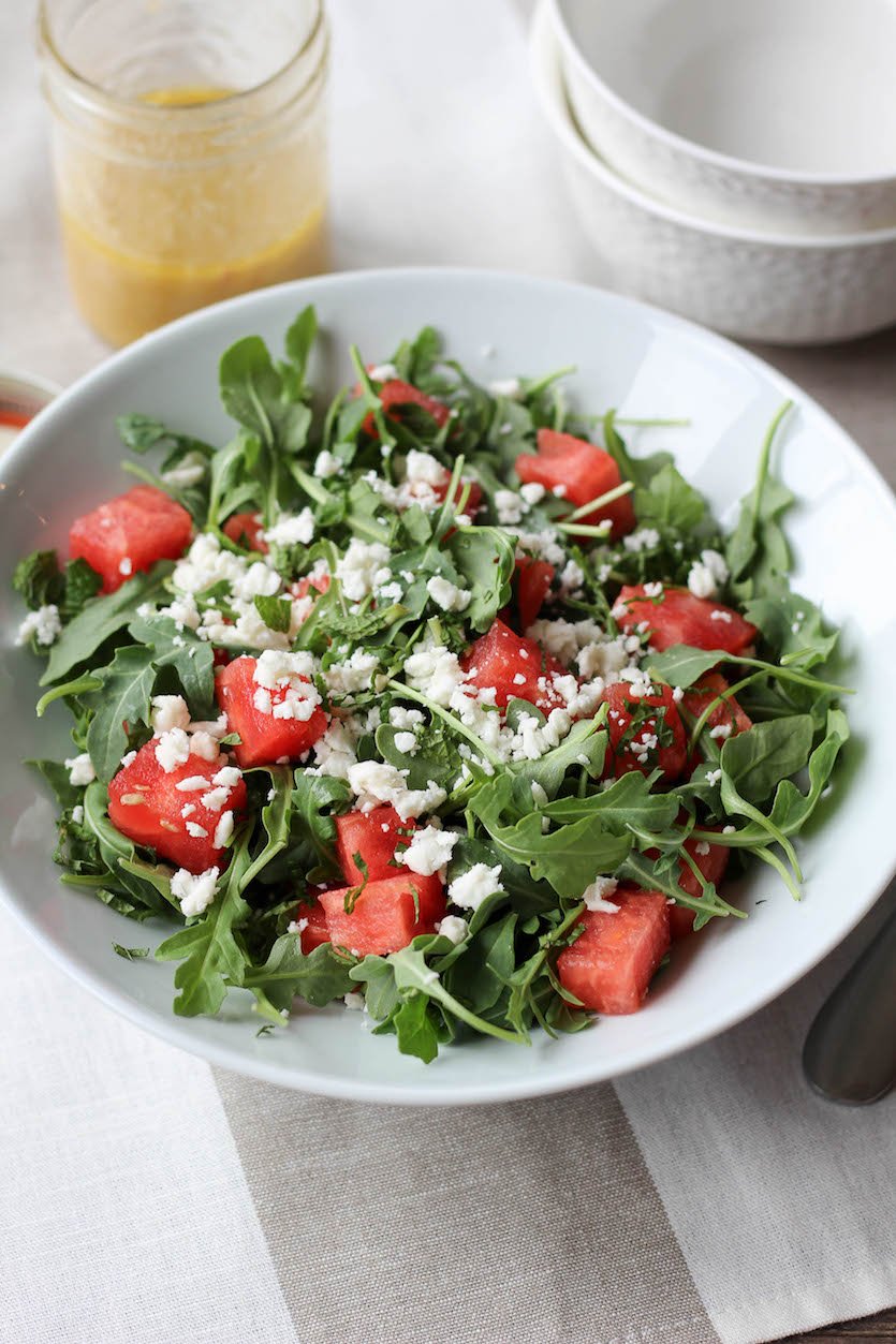 Arugula, Watermelon, and Feta Salad 2 Arugula, Watermelon and Feta Salad