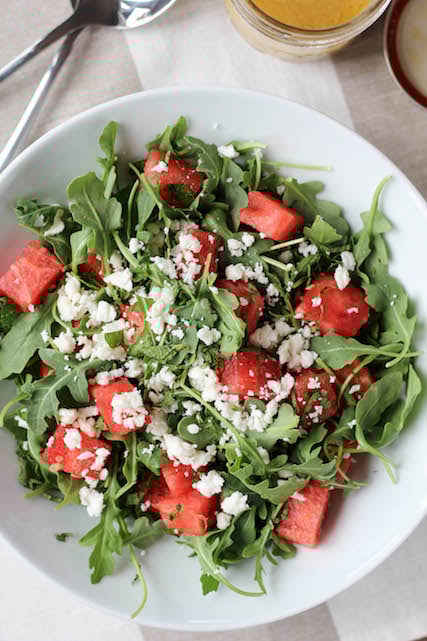 Arugula, Watermelon, and Feta Salad 3 Arugula, Watermelon and Feta Salad