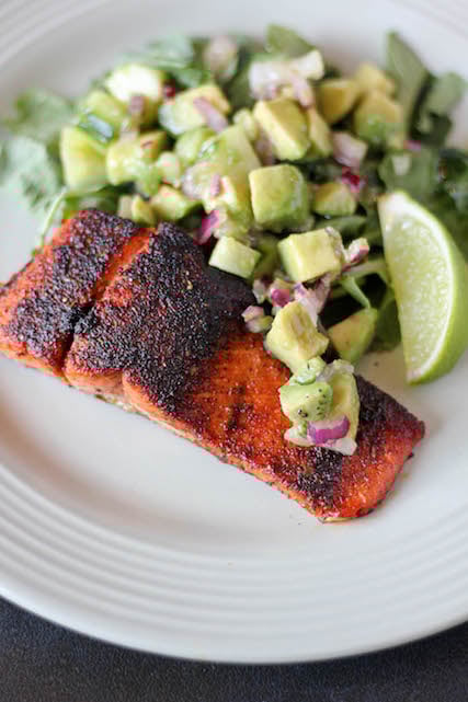 Blackened Salmon 2 Blackened Salmon with Avocado Salsa