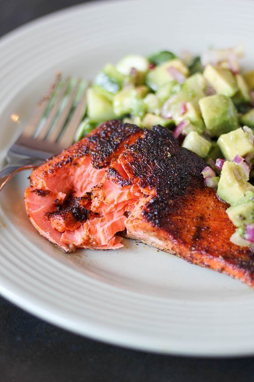 Blackened Salmon 5 Blackened Salmon with Avocado Salsa