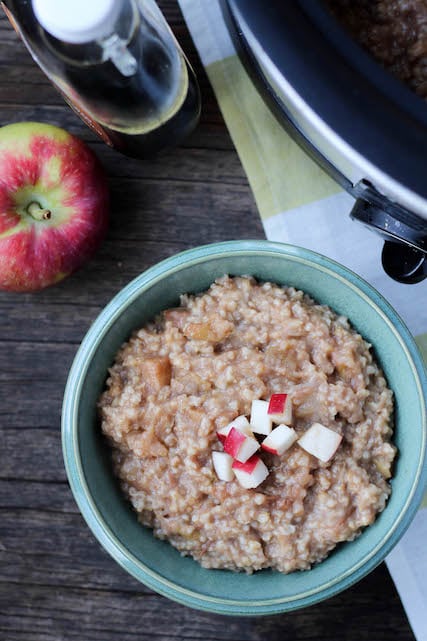 Slow Cooker Apple Cinnamon Oatmeal 3 Slow Cooker Apple Cinnamon Oatmeal