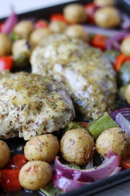 Greek Chicken Tray Bake 1 Greek Chicken Tray Bake