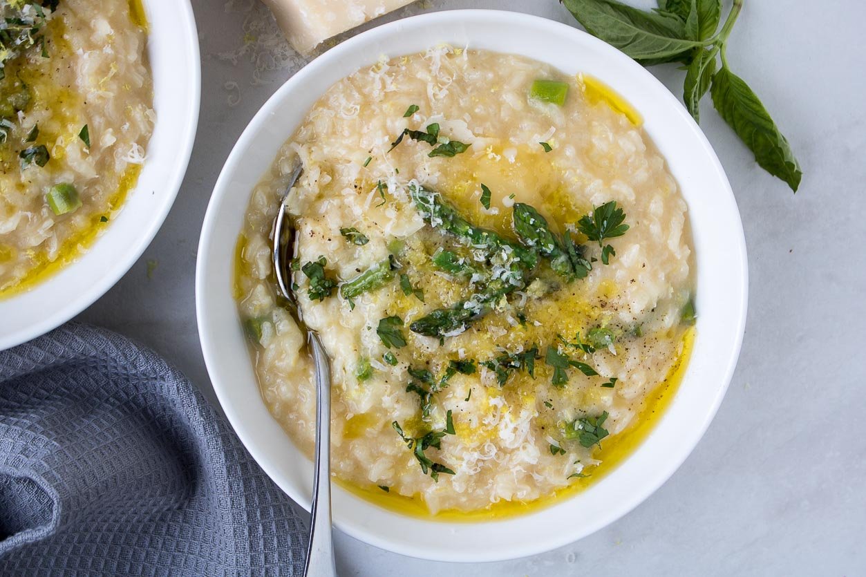 Asparagus Risotto with Lemon Butter Stephanie Kay Nutrition