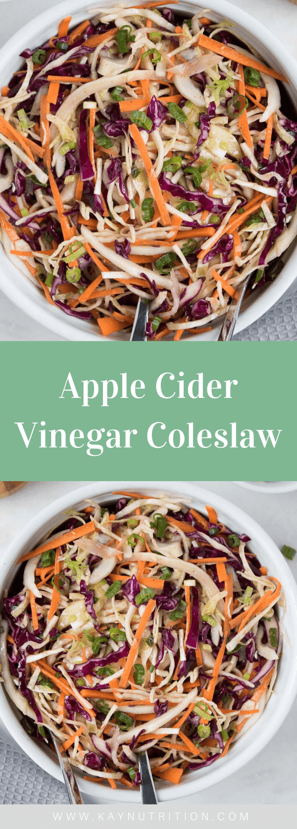 Apple Cider Vinegar Coleslaw (No Mayo!) Stephanie Kay