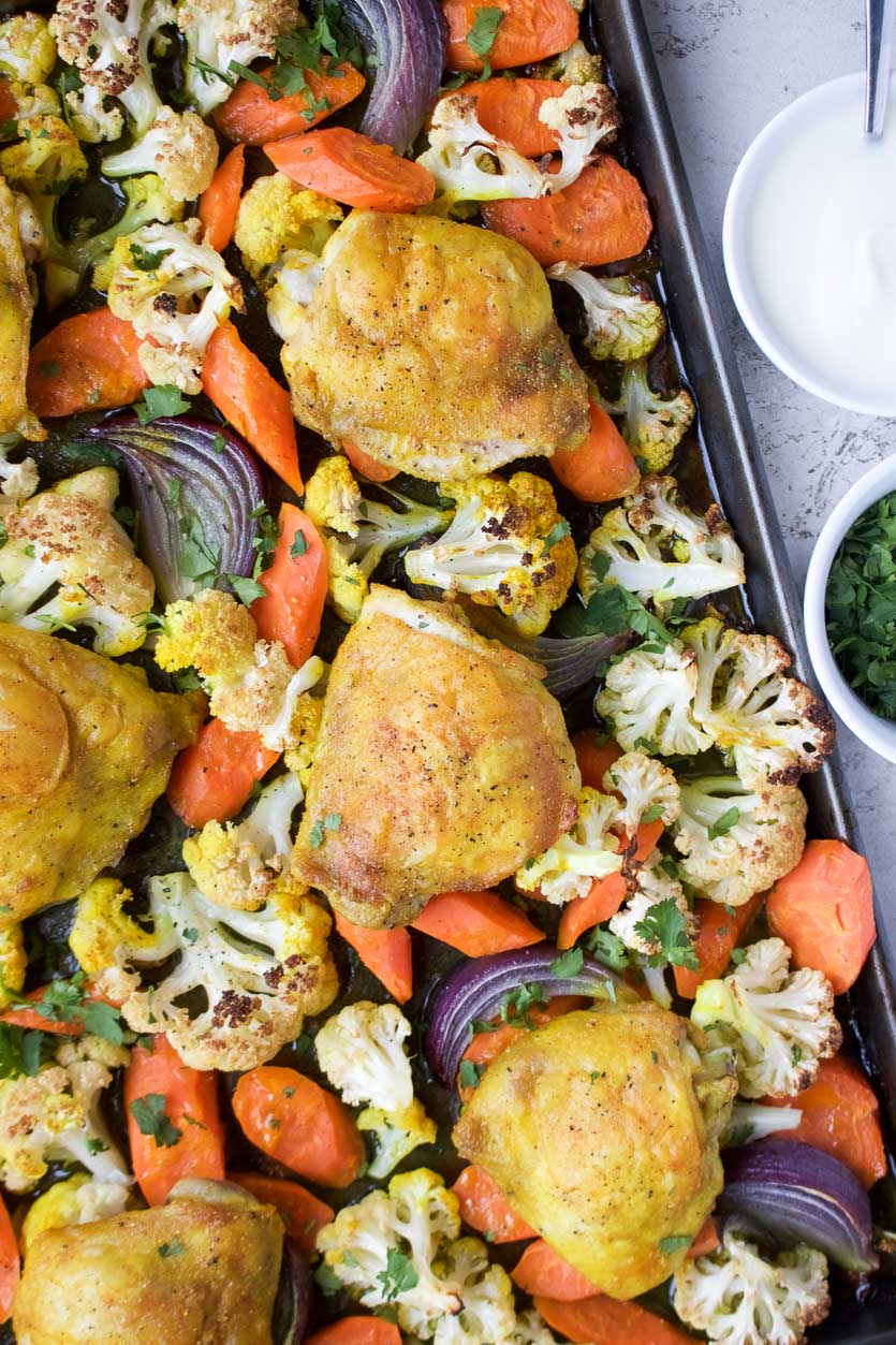 Chicken Thigh Sheet Pan Dinner