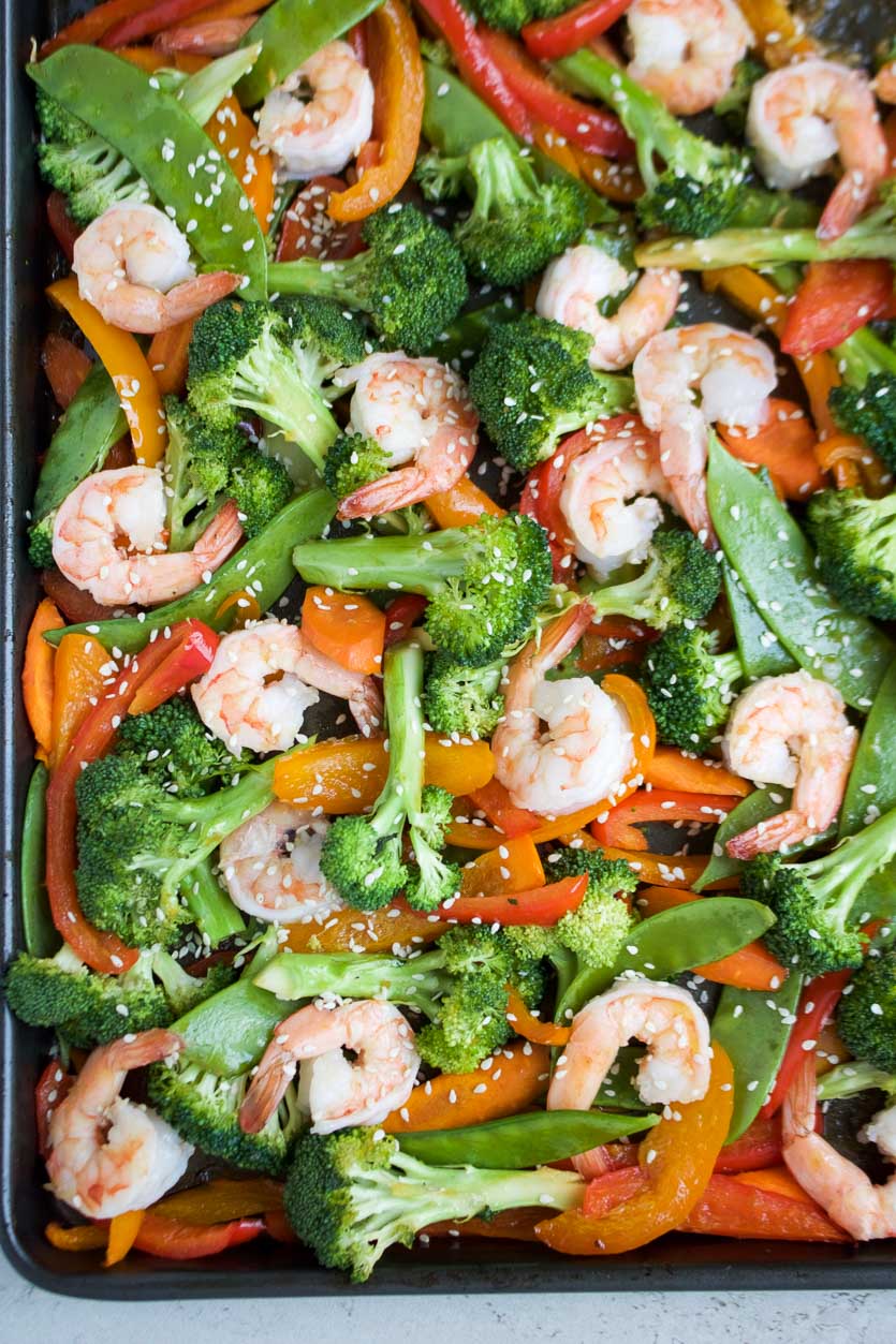 Sheet Pan Shrimp Stir-Fry