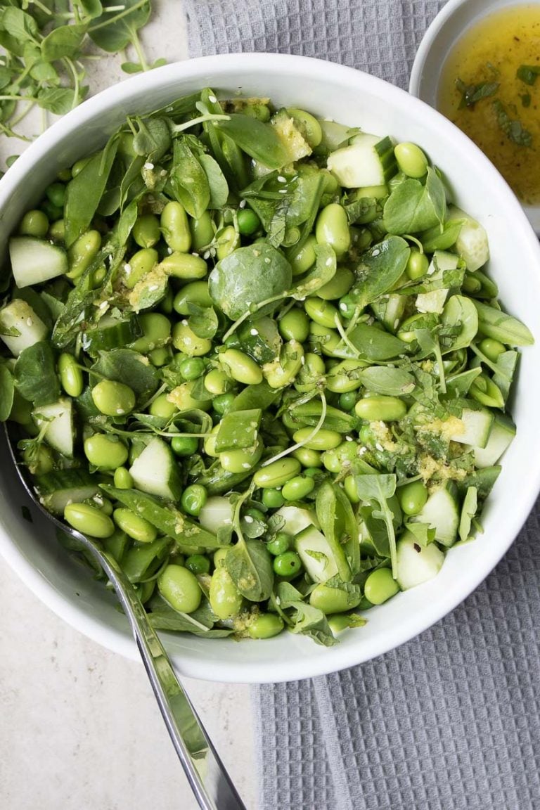 Salade d'edamame avec vinaigrette gingembre sésame Savage Rose