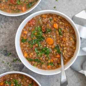 Slow Cooker Lentil Soup - Stephanie Kay Nutrition