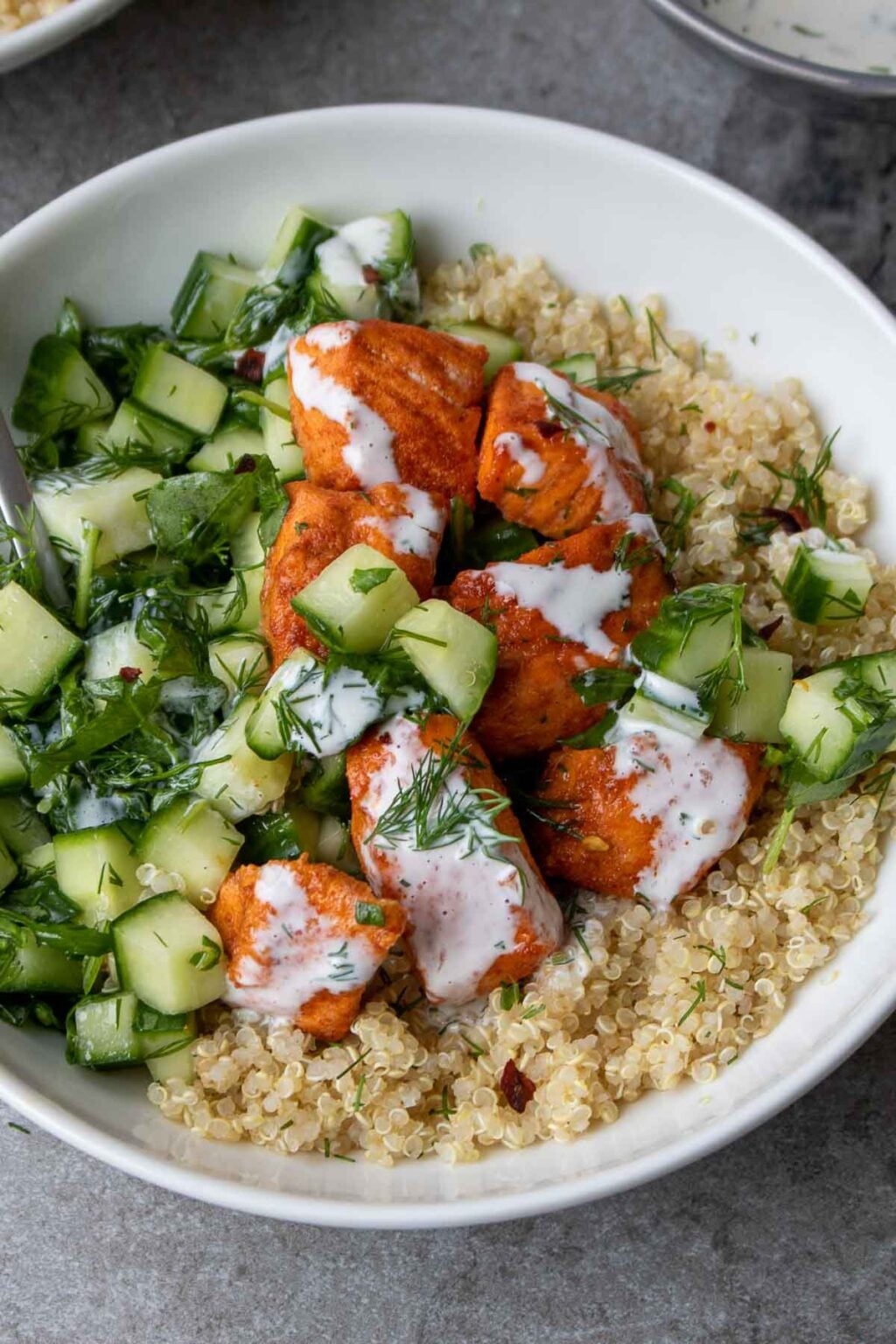 Salmon Quinoa Bowl Recipe Stephanie Kay Nutrition
