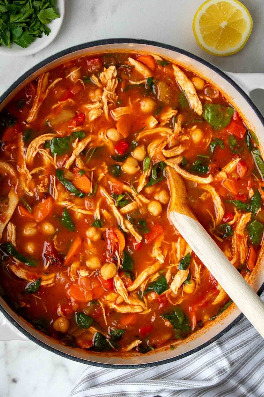 Chickpea Chicken Soup - Stephanie Kay Nutrition