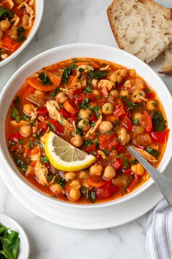 Chickpea Chicken Soup - Stephanie Kay Nutrition