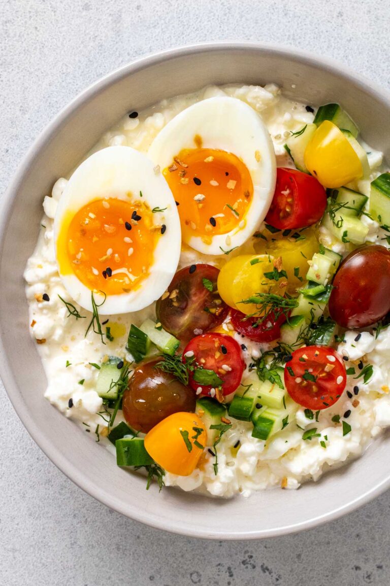 Savory Cottage Cheese Bowl - Stephanie Kay Nutrition