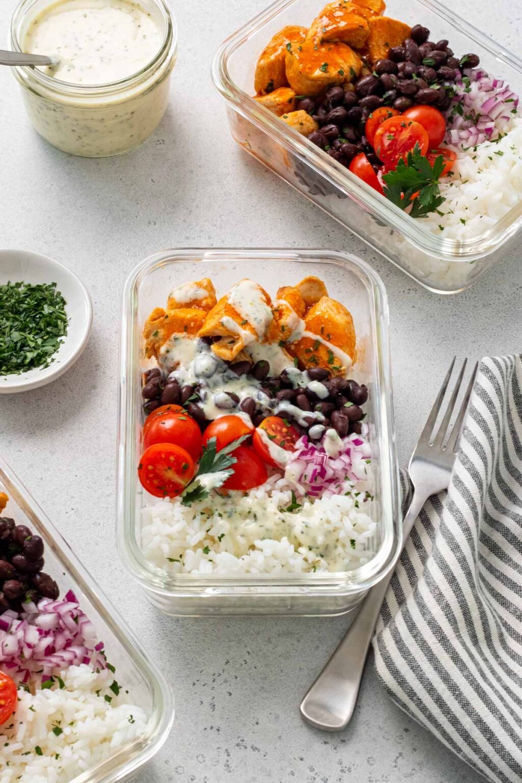 Buffalo Chicken Meal Prep Bowls - Stephanie Kay Nutrition