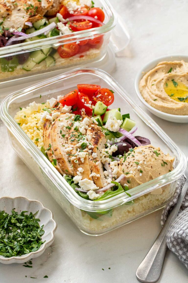 Mediterranean Meal Prep Bowls - Stephanie Kay Nutrition